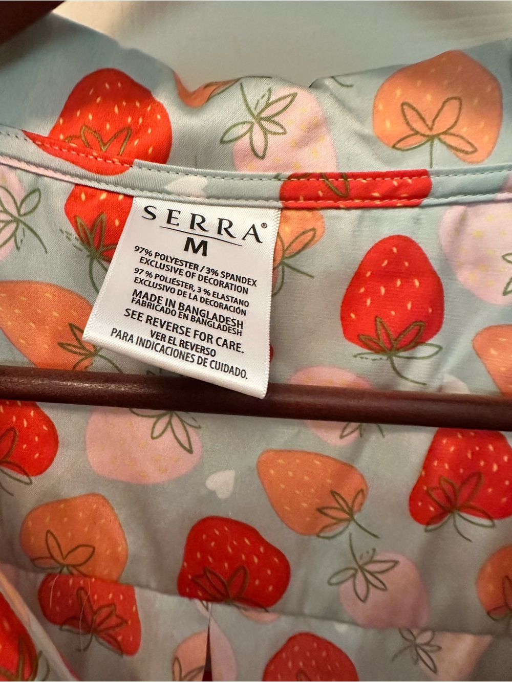 Serra Medium Silky Pajama Set –Strawberry pastels - Picture 7 of 13